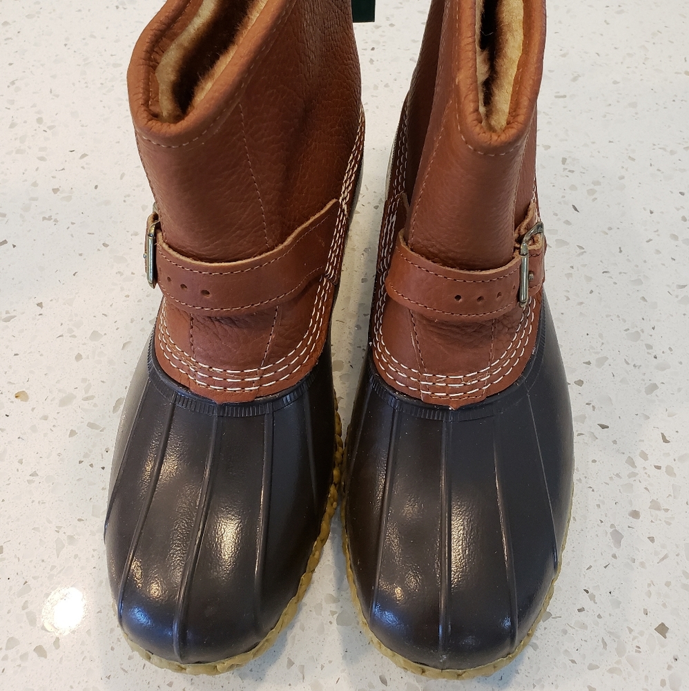 NWT L.L. Bean shearling pull-on duck boots